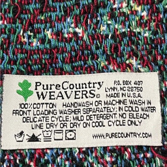 Pure Country Weavers Christmas Collage Ruth Levinson Cotton Throw Blanket 63x50 - Picture 5 of 5